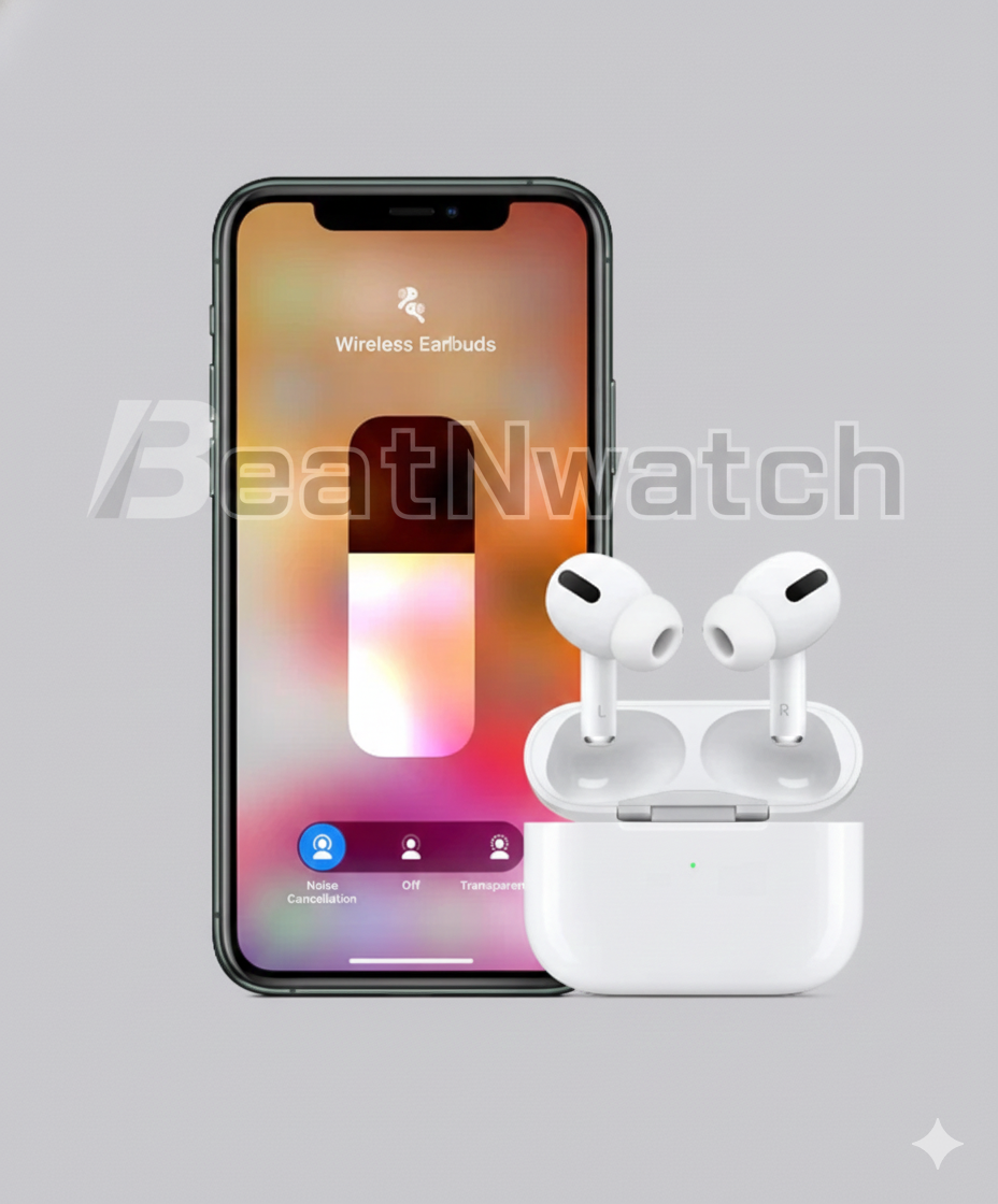 BeatNwatch Gen-2 Pro ANC Earbuds with Wireless Charging Case+ + Free Leather Case